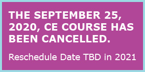 SEPTEMBER 25,2020 course cancelled