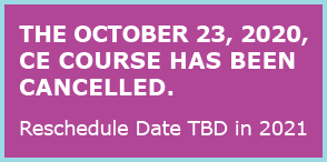 OCTOBER 23,2020 course cancelled